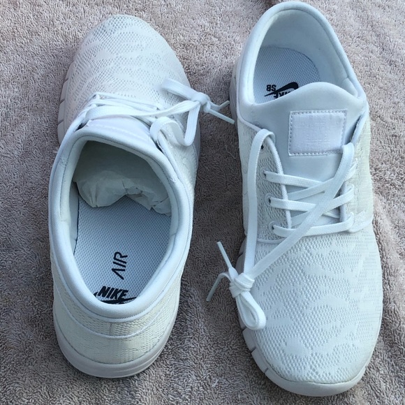 Nike SB Stefan Janoski Max Triple White 631303 114 - Picture 4 of 6